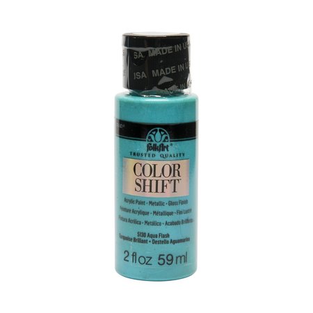 FOLKART Color Shift Metallic Aqua Flash Hobby Paint 2 oz 5130